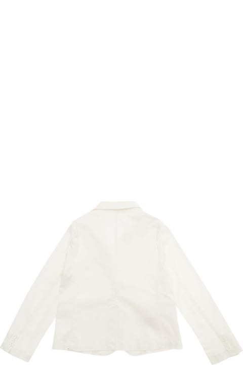 Marni Coats & Jackets for Girls Marni White Single-breasted Jacket With Notched Revers In Stretch Cotton Girl