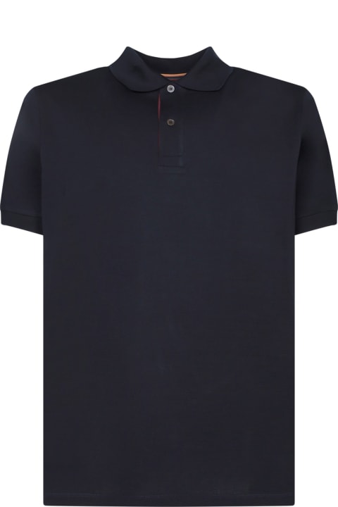 Paul Smith for Men Paul Smith Striped Motif Blue Polo Shirt