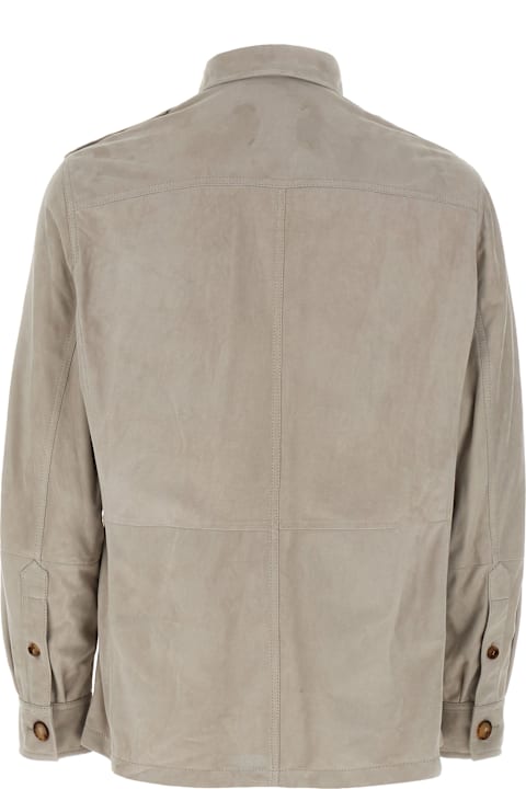 Quiet Luxury for Men Brunello Cucinelli Suede Saharan Jacket