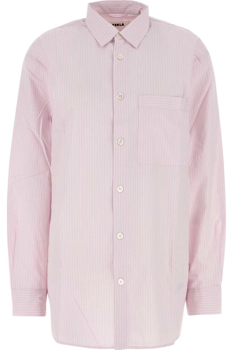 Tekla for Kids Tekla Embroidered Poplin Oversize Pyjama Shirt