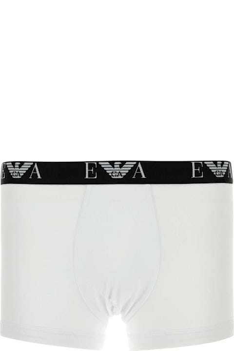 Homeware Emporio Armani Underwear White Stretch Cotton Boxer Set