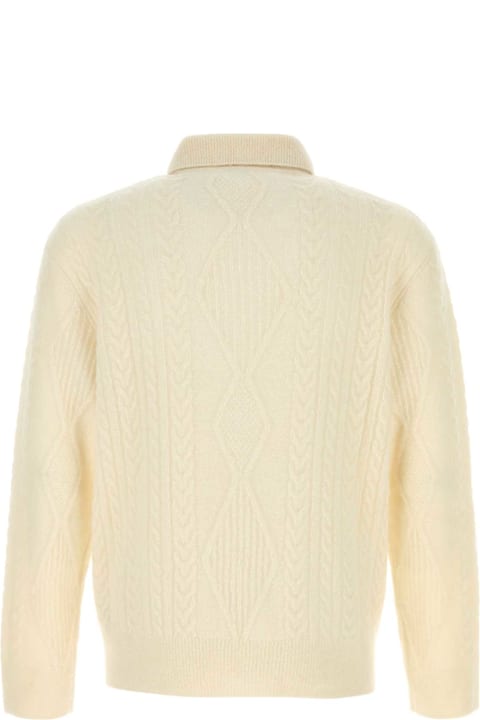 Burberry Sweaters for Men Burberry Ivory Alpaca Blend Sweater