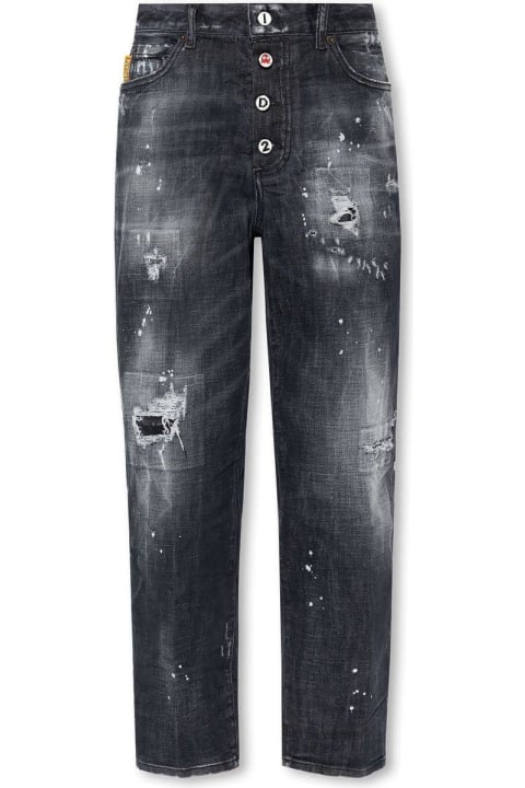 Dsquared2 Jeans for Women Dsquared2 Paint Splatter Effect Distressed Jeans