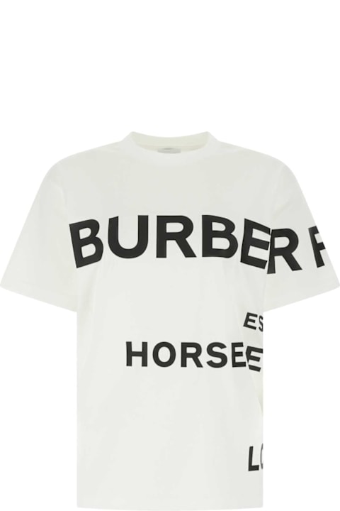 Topwear for Women Burberry White Cotton T-shirt