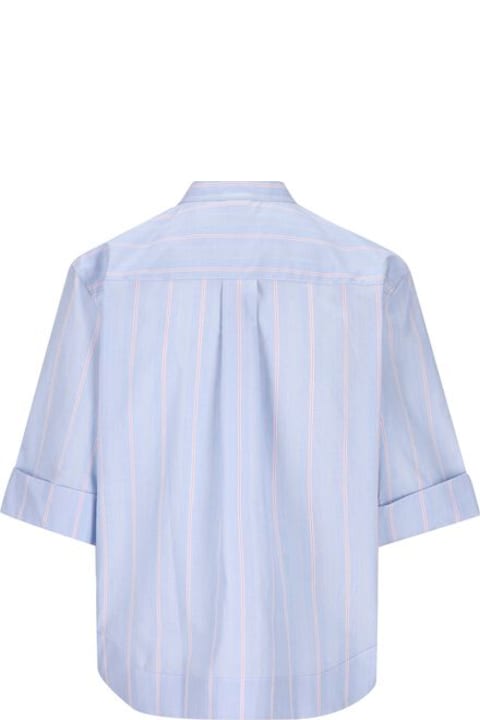 Fay Topwear for Women Fay Poepelin Shirt With Mandarin Collar