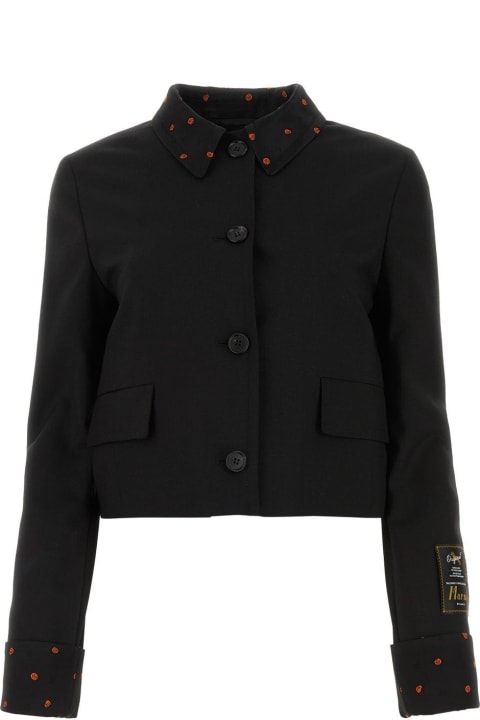 Marni Coats & Jackets for Women Marni Rose Embroidered Cropped Jacket