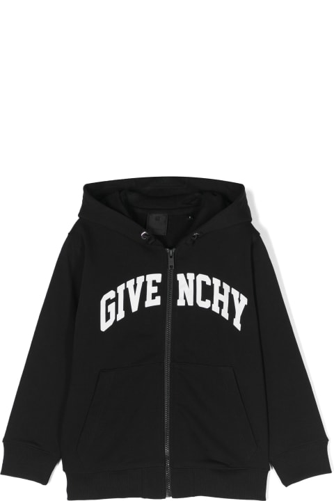 ボーイズ Givenchyのニットウェア＆スウェットシャツ Givenchy Black Givenchy Zip-up Hoodie