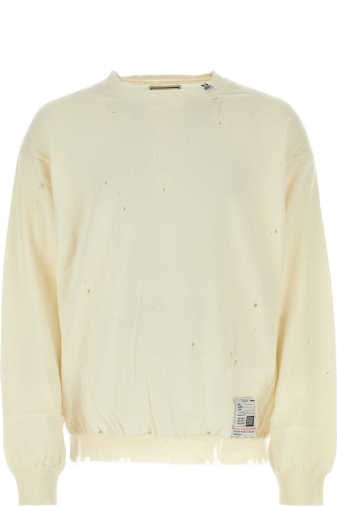 Mihara Yasuhiro Sweaters for Men Mihara Yasuhiro Ivory Wool Sweater