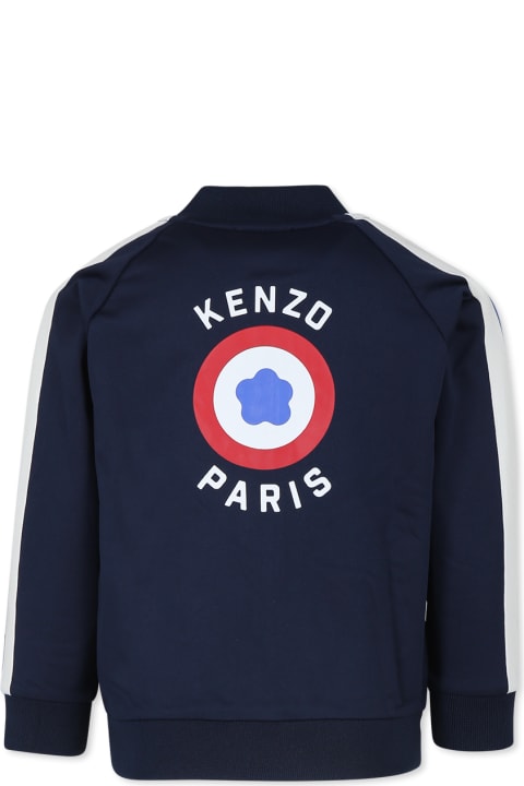 ウィメンズ Kenzo Kidsのニットウェア＆スウェットシャツ Kenzo Kids Blue Sweatshirt For Boy With Flower Target