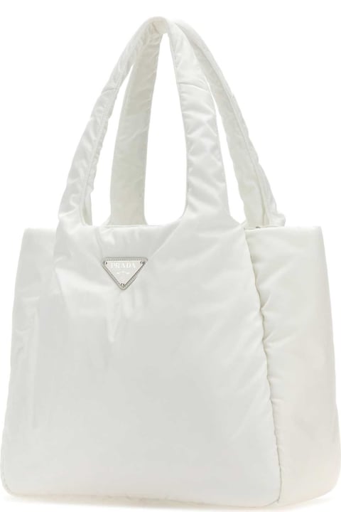 Prada Totes for Women Prada White Re-nylon Handbag