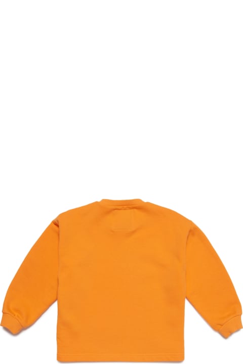 Mys21u Sweat-shirt Myar Deadstock Orange Fabric Sweatshirt With Digital Print Sloowly