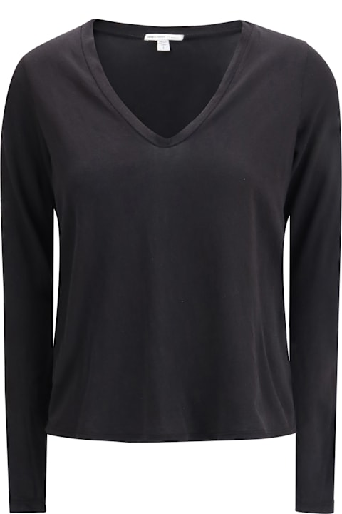James Perse for Kids James Perse Deep V-neck Long Sleeve T-shirt