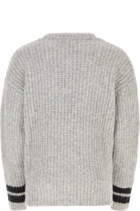 ERL Fleeces & Tracksuits for Men ERL Light Grey Knit Sweater