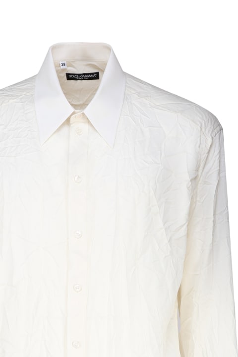 Dolce & Gabbana Clothing for Men Dolce & Gabbana Oversized Shirt In Stretch Silk Charmeuse