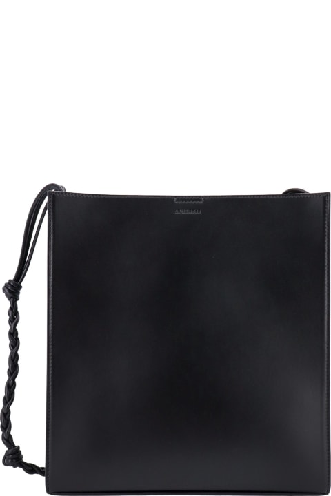 メンズ Jil Sanderのショルダーバッグ Jil Sander Medium Tangle Bag In Black Leather
