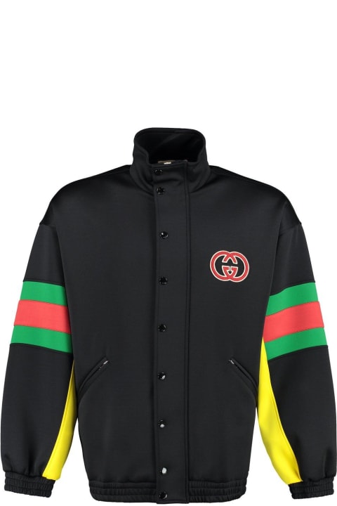 Fashion for Men Gucci Logo Patch Detail Buttoned Jacket