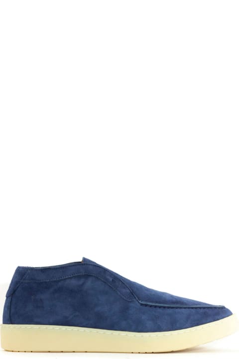 Andrea Ventura Shoes for Men Andrea Ventura St. Bart Zenit Blue Suede Ankle Boot