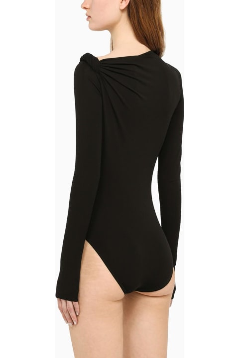 ウィメンズ Versaceのランジェリー＆パジャマ Versace Black Viscose Bodysuit