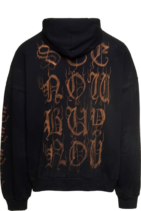 Fashion for Women Balenciaga Black Hooded Sweatshirt And 'heavy Metal' Motif Logo In Cotton Man