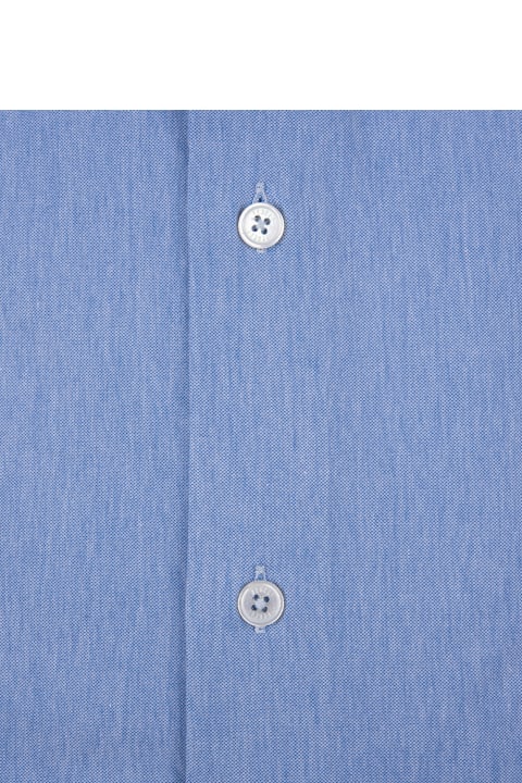 メンズ Fedeliのシャツ Fedeli Blue Strech Shirt