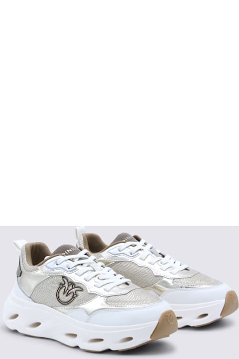Pinko Platinum Leather Pink 09 Sneakers