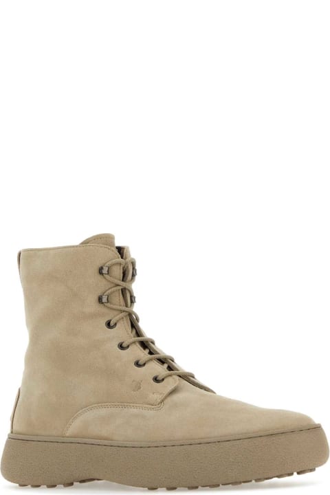 Boots for Men Tod's Sand Suede Ankle Boots