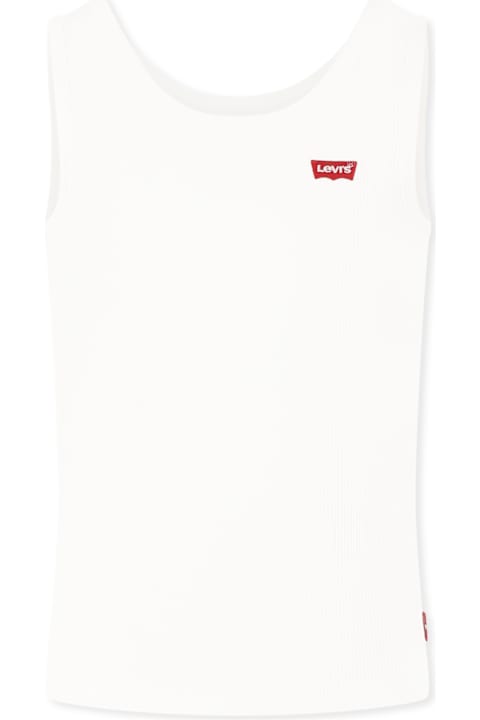 Levi's for Kids Levi's White Tank Top For Girl With Logo