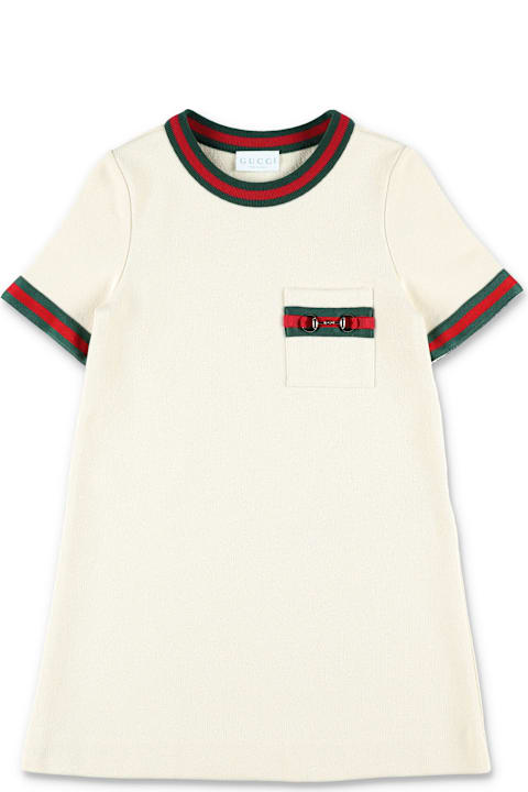 Homeware Gucci Gucci Kids Cotton Horsebit Dress