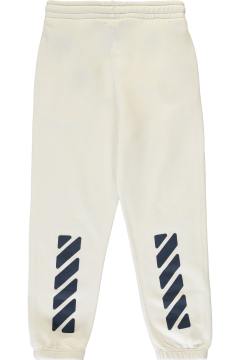 Off-White for Boys Off-White Cotton Track-pants