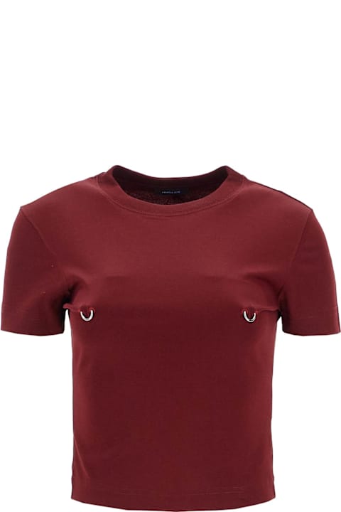 Mugler for Women Mugler Cropped T-shirt With Piercing