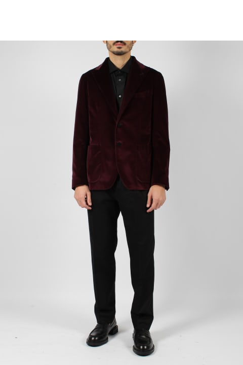 Tagliatore Coats & Jackets for Men Tagliatore Velvet Single Breasted Blazer