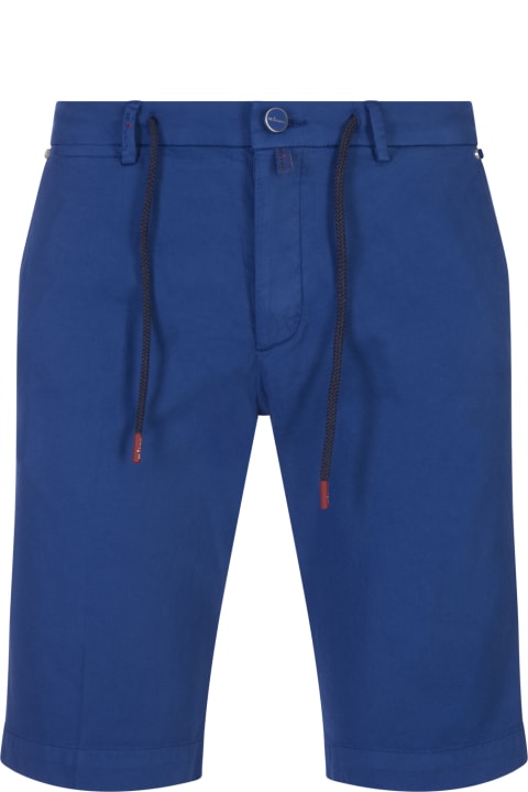 Kiton Pants for Men Kiton Cobalt Blue Bermuda Shorts With Drawstring