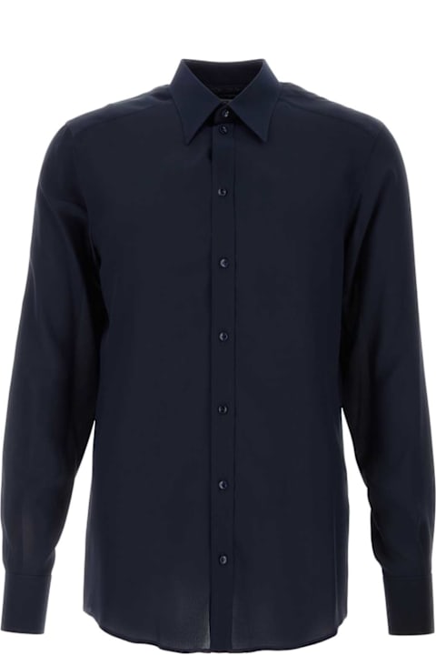 Homeware Dolce & Gabbana Blue Crepe Shirt