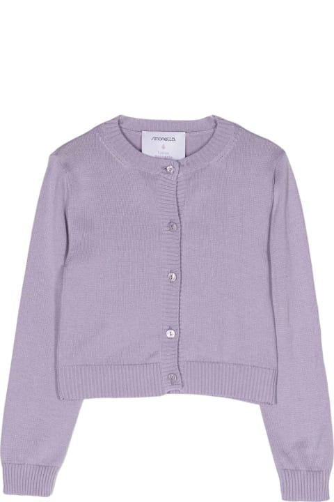 Sweaters & Sweatshirts for Girls Simonetta Lilac Cardigan Girl