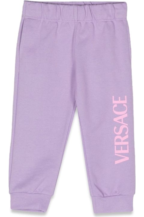 Versace Bottoms for Baby Girls Versace Sweatpant Logo
