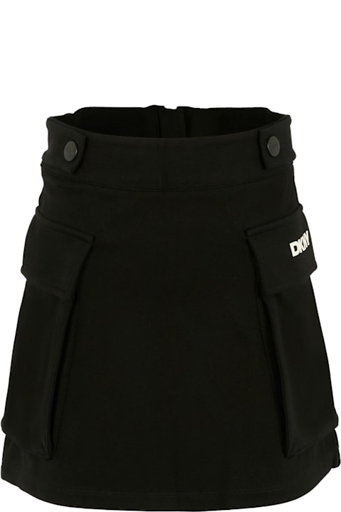 DKNY for Women DKNY Black Skirt For Girl With White Logo