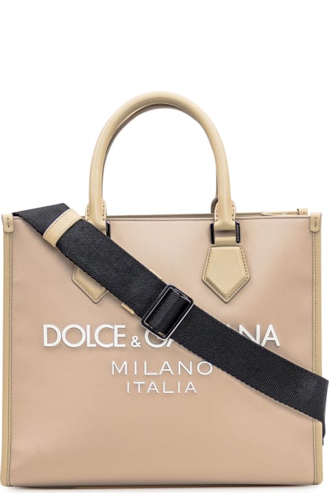 Dolce & Gabbana Totes for Women Dolce & Gabbana Logo Detail Top Handle Shopper Bag