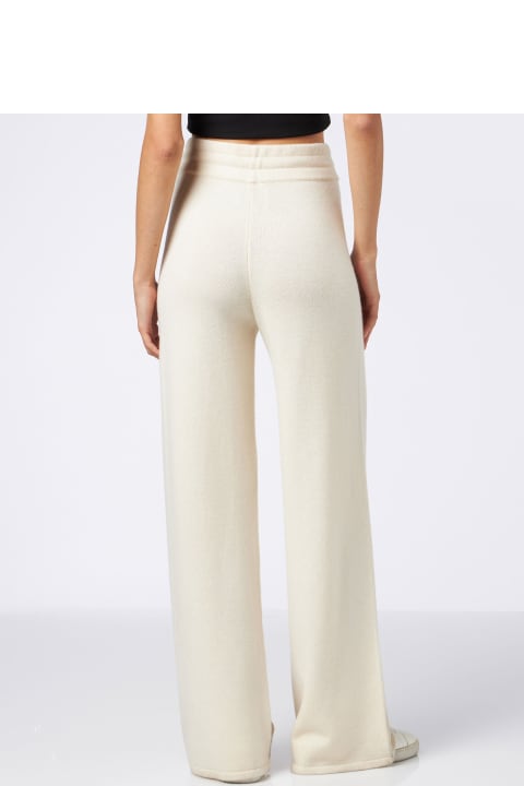 Homeware MC2 Saint Barth Woman Off-white Cashmere Blend Palazzo Pants