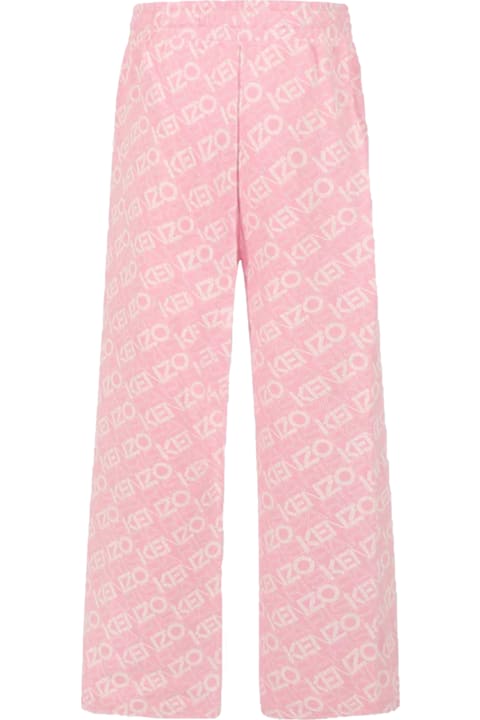 Kenzo Kids for Girls Kenzo Kids Pink Trousers For Girl With Logo