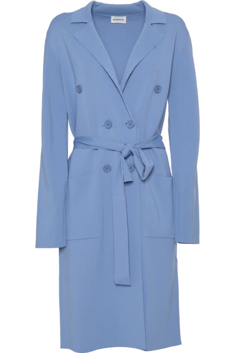 Parosh Coats & Jackets for Women Parosh Long Light Blue Blazer