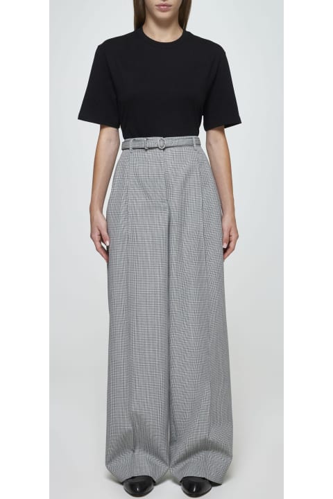 Homeware Jil Sander Micro-check Wool Trousers