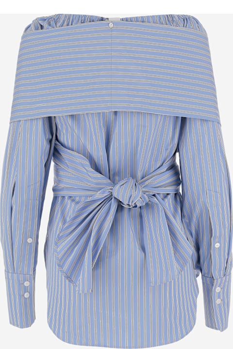 Patou Women Patou Crossbanded Bluse In Recycled Nylon