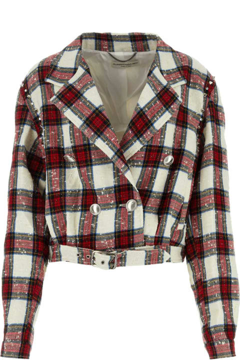 Alessandra Rich Coats & Jackets for Women Alessandra Rich Embroidered Tweed Blazer
