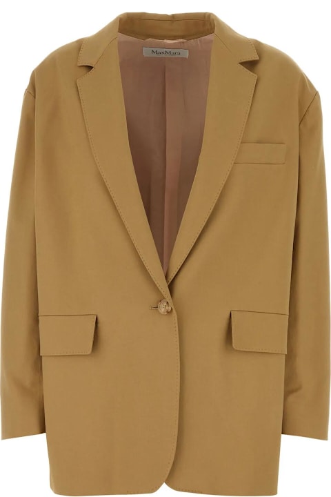 Homeware Max Mara Camel Stretch Cotton Monica Blazer