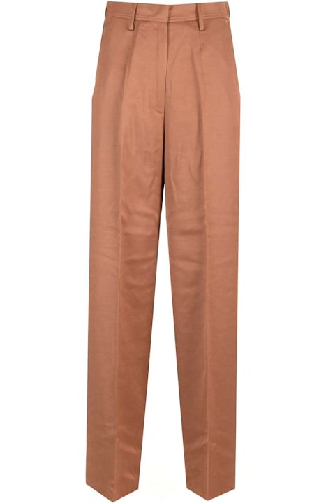 Forte_Forte Fleeces & Tracksuits for Women Forte_Forte Viscose Wool Faille Palazzo Pants Caramel