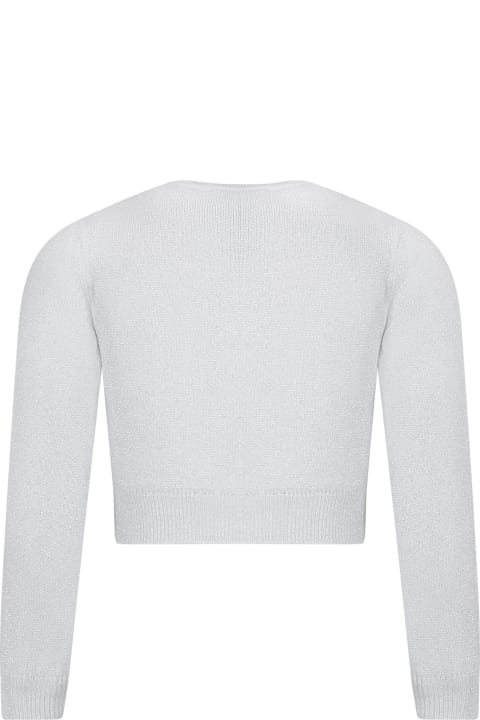 Simonetta Sweaters & Sweatshirts for Girls Simonetta Silver Cardigan For Girl