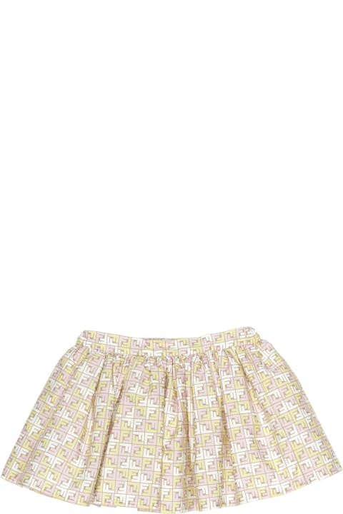 Bottoms for Baby Girls Fendi Mini Skirt With Monogram Motif