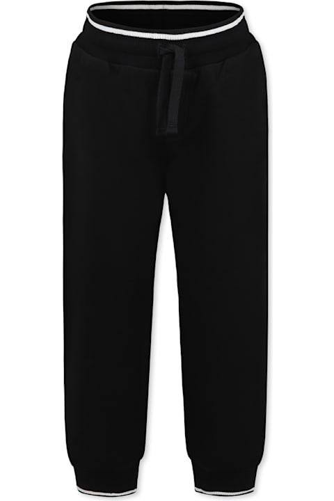 Homeware Dolce 
Gabbana Black Trousers For Kids With Logo