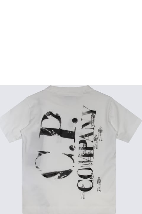 C.P. Company T-Shirts & Polo Shirts for Boys C.P. Company White And Black Cotton T-shirt