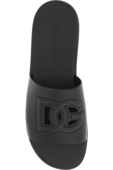 Dolce & Gabbana for Men Dolce & Gabbana Calfskin Leather Slides